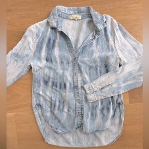 ANTHRO Cloth & Stone Chambray Button Down- XS